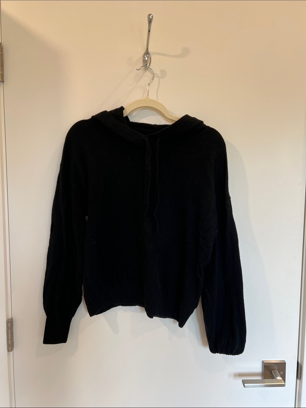 GAP Black Knit Hoodie Sweater